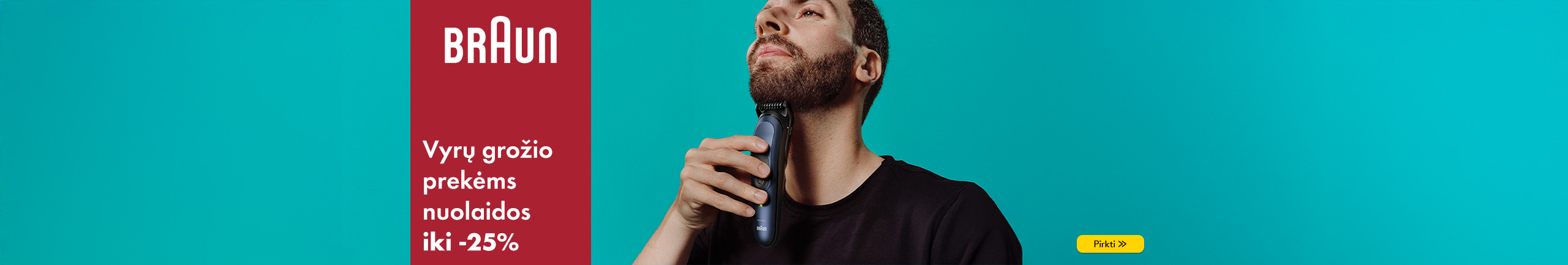 Up to 25% discount on Braun men's beauty products	
