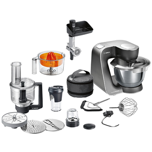 Bosch MUM5 HomeProfessional, 3,9 л, 1000 Вт, серый/cеребристый - Кухонный комбайн Товар - MUM59M55 MUM59M55