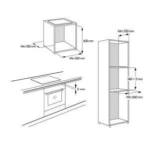 Whirlpool, 73 L, white - Built-in Oven Item - AKZM8480WH