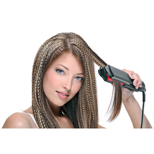 Valera Silhouette, up to 210° C, black/red - Hair crimper Item - 647.02