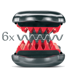 Valera Silhouette, up to 210° C, black/red - Hair crimper Item - 647.02