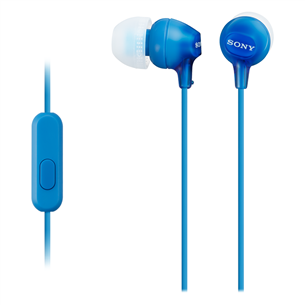 Ausinės Sony EX15LP, Mėlynos Prekė - MDREX15APLI.CE7 MDREX15APLI.CE7