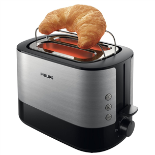 Philips Viva Collection, 1000 W, black/inox - Toaster Item - HD2637/90