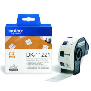 Etiketės spausdintuvams Brother Prekė - DK11221, 23x23mm, 1000vnt DK11221