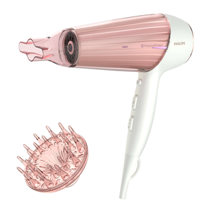 Plaukų džiovintuvas Philips DryCare Prestige, 2300 W, balta/rožinė Prekė - HP8281/00 HP8281/00