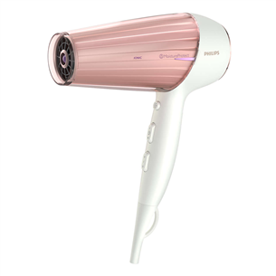 Plaukų džiovintuvas Philips DryCare Prestige, 2300 W, balta/rožinė Prekė - HP8281/00
