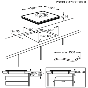 Electrolux, EcoTimer, width 59 cm, frameless, white - Built-in Induction Hob Item - EIV63440BW