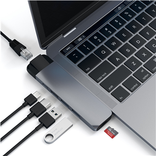 Satechi, USB-C MacBook Pro, серый - Хаб Товар - ST-TCPHEM