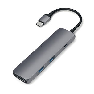 Satechi Multi-port 4K, USB C, grey - Adapter Item - ST-CMAM