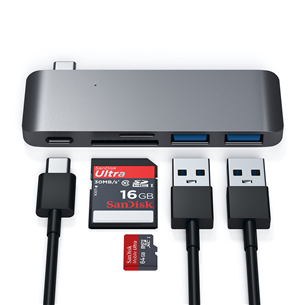 Satechi, MacBook 12'', USB-C, grey - Hub Item - ST-TCUPM
