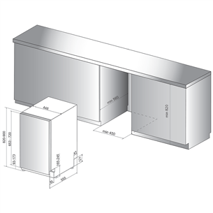 Whirlpool, NaturalDry, 10 place settings - Built-in Dishwasher Item - WSIP4033PFE