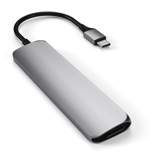 Satechi, USB-C hub Multi-port 4K + SD-reader, grey - Adapter Item - ST-SCMA2M
