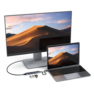 Satechi, USB-C hub Multi-port 4K + SD-reader, grey - Adapter Item - ST-SCMA2M