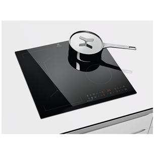 Electrolux 600 FlexiBridge, Hob2Hood, width 59 cm, frameless, black - Built-in Induction Hob Item - LIV63431BK
