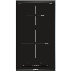 Bosch Serie 6 Domino, width 30.6 cm, steel frame, black - Built-in Induction Hob Item - PIB375FB1E PIB375FB1E