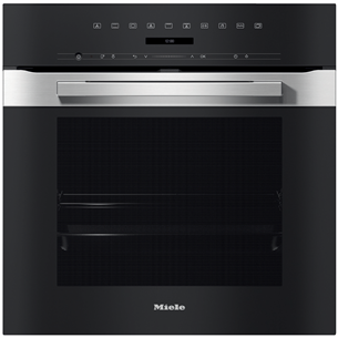 Miele, pyrolytic cleaning, 76 L, inox/black - Built-in Oven Item - H7264 H7264