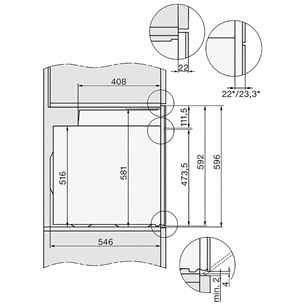 Miele, pyrolytic cleaning, 76 L, inox/black - Built-in Oven Item - H7264