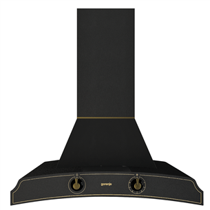 Gorenje, 621 m³/h, width 60 cm, black - Cooker Hood Item - DK63MCLB DK63MCLB