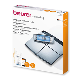 Beurer, up to 180 kg, silver - Diagnostic bluetooth scale Item - BF105