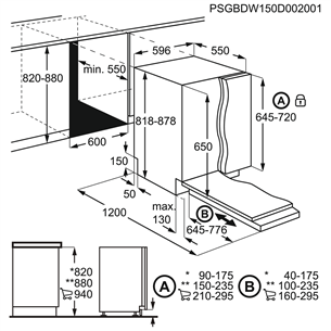 AEG 6000, 14 place settings - Built-in Dishwasher Item - FSB53907Z