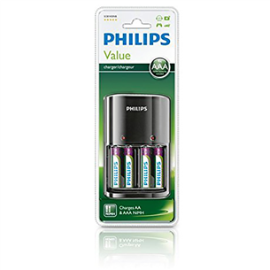 Philips, 4 x AAA, 800 мАч - Зарядное устройство + батарейки Товар - SCB1450NB/12