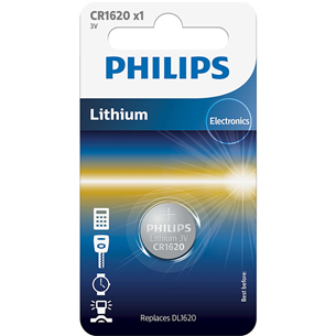 Philips Lithium, CR1620, 3V - Battery Item - CR1620/00B CR1620/00B