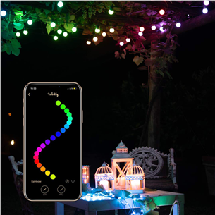 Twinkly Festoon Lights 20 RGB, 10 m, black - Smart festive lights Item - TWF020STP-BEU