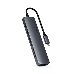 Adapteris Satechi USB-C Multiport HDMI/2xUSB3/1xUSBC/SD/LAN SG Prekė - ST-UCSMA3M