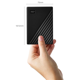 Išorinis kietasis diskas Western Digital My Passport 2TB 2.5", Juodas