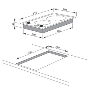 Hansa, width 27 cm, inox - Built-in Electric Hob Item - BHEI301077