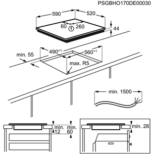 Electrolux 900 SensePro, width 59 cm, frameless, dark grey - Built-in Induction Hob Item - EIS6648