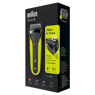 Braun Series 3, черный/зеленый - Бритва Товар - 300BTGREEN
