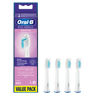 Dantų šepetėlių antgaliai Braun Oral-B Pulsonic Sensitive, 4vnt Prekė - PULSONICSENSITIVE PULSONICSENSITIVE