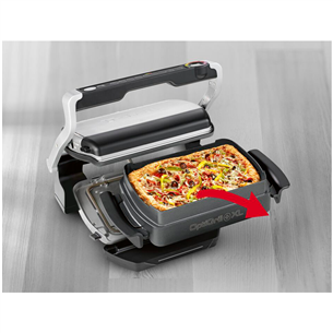 Tefal Optigrill+ + Snacking and backing XL, 2000 Вт, черный/нерж. сталь - Электрический гриль + насадка для запекания Товар - GC724D12
