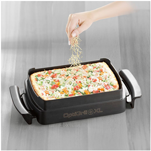Tefal Optigrill+ + Snacking and backing XL, 2000 Вт, черный/нерж. сталь - Электрический гриль + насадка для запекания Товар - GC724D12