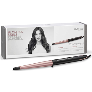 BaByliss, диаметр 13-25 мм, 160-210°C, черный/розовый - Конусная плойка Товар - C454E C454E