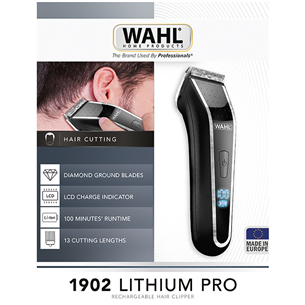 Plaukų kirpimo mašinėlė Wahl Lithium Pro Prekė - 1902.0465