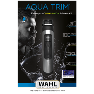 Wahl, Aqua Trim, черный/серебристый - Триммер для бороды Товар - 1065.0460