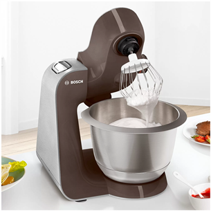 Bosch MUM5, 3,9 л/0,8 л, 1000 Вт, нерж. сталь/коричневый - Кухонный комбайн Товар - MUM58A20