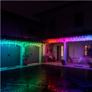 Twinkly Icicle Special Edition 190 RGB+W LEDs (Gen II), IP44, 8.5 m, transparent - Smart Christmas Lights Item - TWI190SPP-TEU
