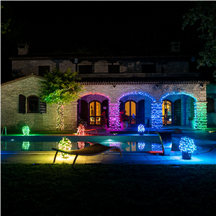Twinkly Icicle Special Edition 190 RGB+W LEDs (Gen II), IP44, 8.5 m, transparent - Smart Christmas Lights Item - TWI190SPP-TEU