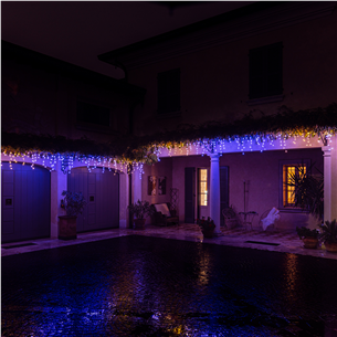 Twinkly Icicle Special Edition 190 RGB+W LEDs (Gen II), IP44, 8.5 m, transparent - Smart Christmas Lights Item - TWI190SPP-TEU