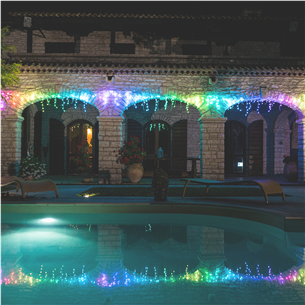 Twinkly Icicle Special Edition 190 RGB+W LEDs (Gen II), IP44, 8.5 m, transparent - Smart Christmas Lights Item - TWI190SPP-TEU