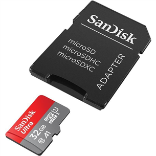 Карта памяти MicroSDXC SanDisk Ultra + адаптер (32 ГБ) Товар - SDSQUA4-032G-GN6MA