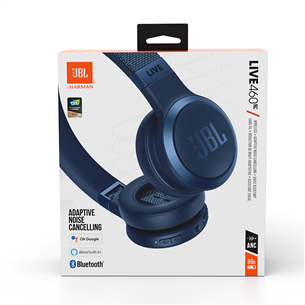 Ausinės JBL LIVE 460NC, Belaidės, Mėlynos Prekė - JBLLIVE460NCBLU