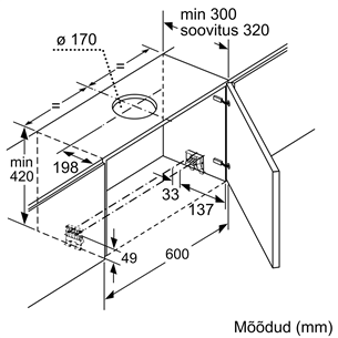Bosch, 728 m³/h, width 59.8 cm, silver - Built-in Cooker Hood Item - DFS067A51