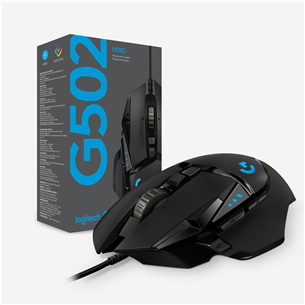 Logitech G502 Hero, black - Wired Optical Mouse Item - 910-005471
