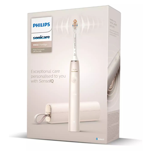 Elektrinis dantų šepetėlis Philips Sonicare 9900 Prestige SenseIQ, kelioninis dėklas, auksinis Prekė – HX9992/11
