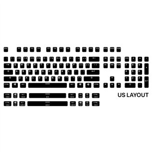 Klaviatūros mygtukai SteelSeries PrismCaps (US), Black Prekė - 60200