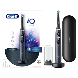 Braun Oral-B iO 7, kelioninis dėklas, juodas/pilkas - Elektrinis dantų šepetėlis IO7BLACK